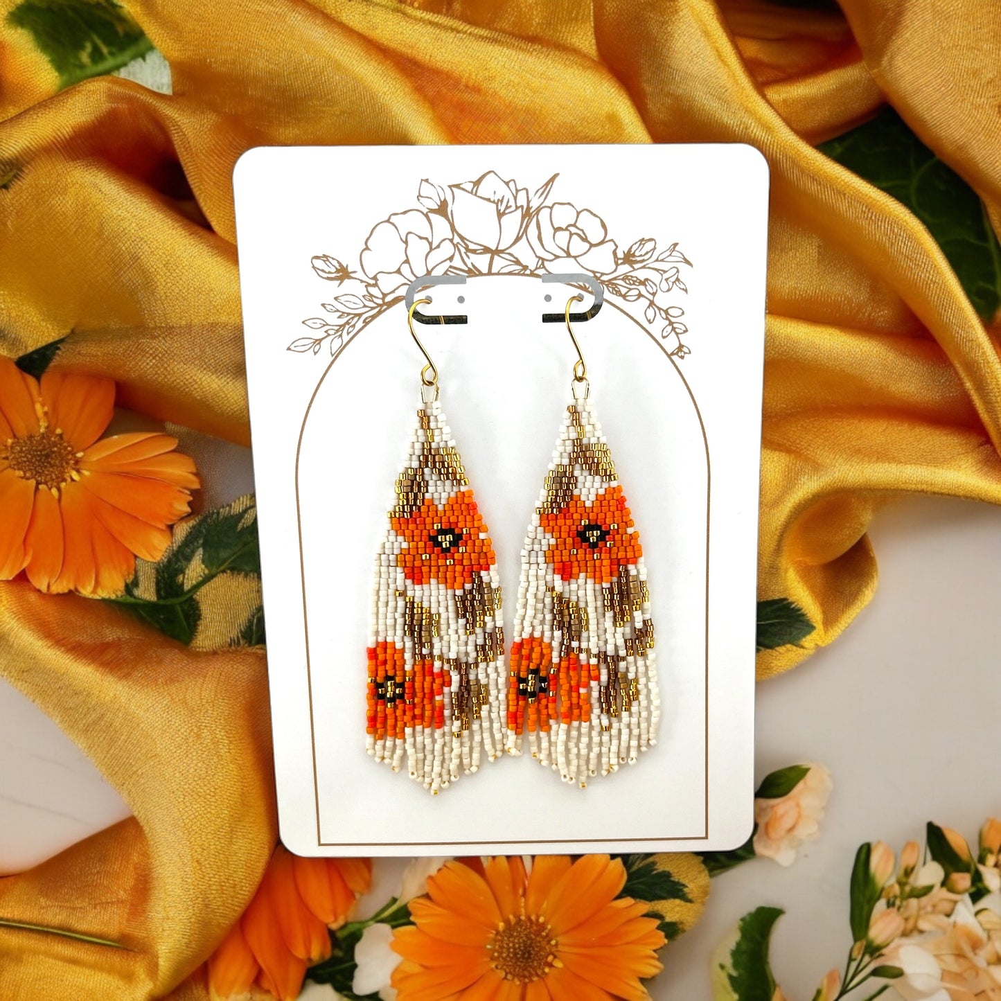 new flores gold orange